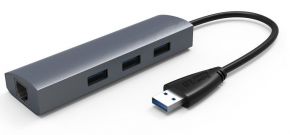 Adapteris USB 3.0 į 3-Port USB 3.0 su Gigabit Ethernet