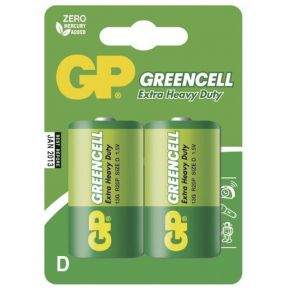 Elementai GP Greencell R20 (D) 2vnt blister