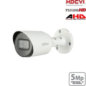 HD-CVI cilindrinė kam. 5MP su IR pašvietimu iki 30m.,1/2.7" 2.8mm 93°, IP67, su mikrofonu