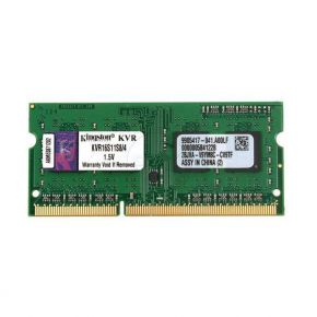 Operatyvioji atmintis RAM Kingston KVR16S11S8/4 4GB 1Rx8 512M x 64-Bit PC3-12800 CL11 204-Pin SODIMM