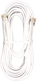 Laidinio telefono kabelis 10 m. baltas 6P4C / RJ11