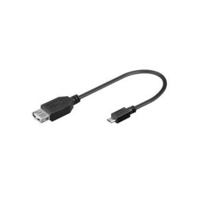 Kabelis USB A lizdas - micro USB B kištukas 0.2m, OTG